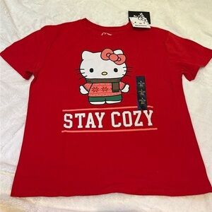 Girls Size Large Hello Kitty Stay Cozy Oversized Tshirt- NWT
